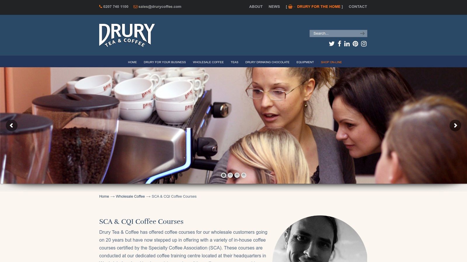 Drury Tea & Coffee – SCA & CQI Courses