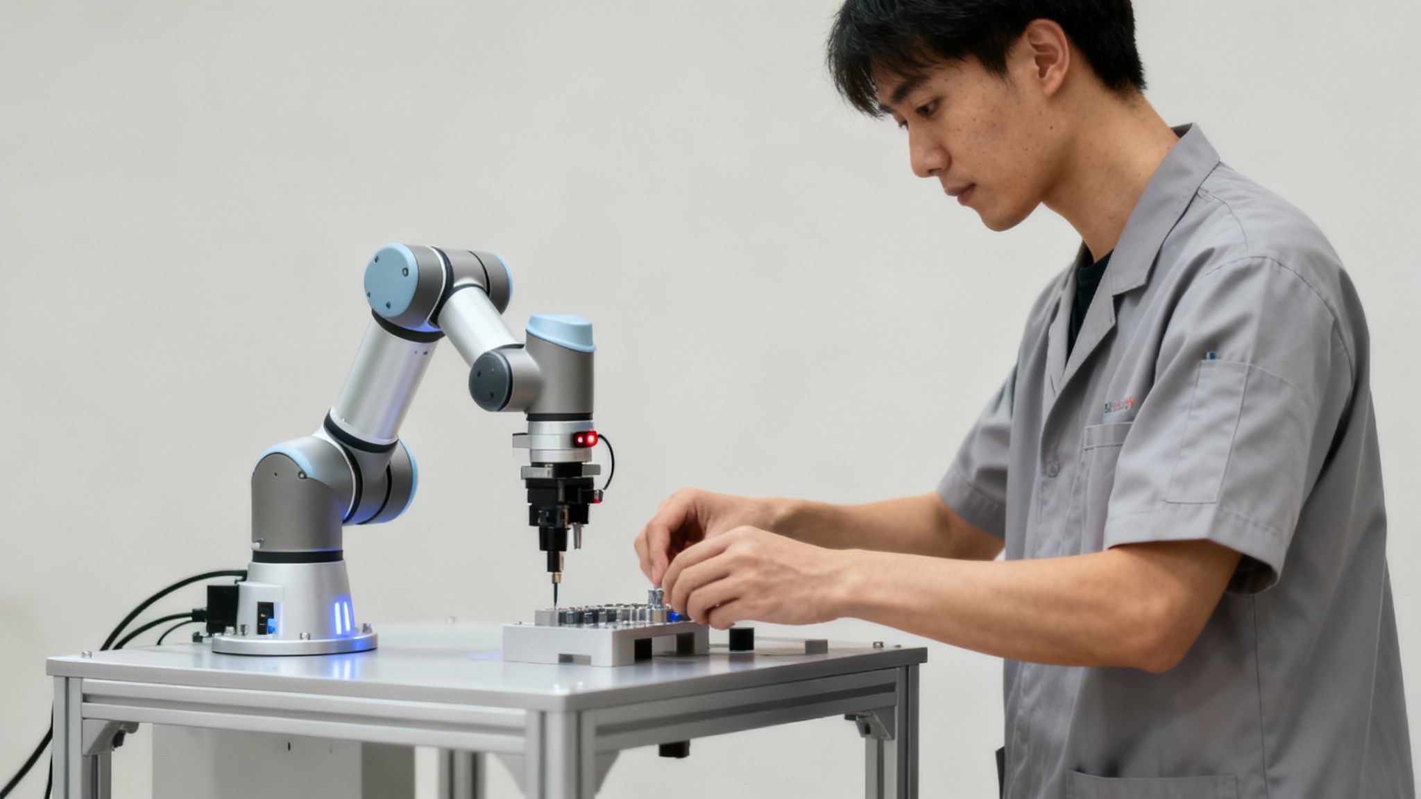 A reusable rocket booster landing on a drone ship in the ocean, with Earth's curvature visible in the background.