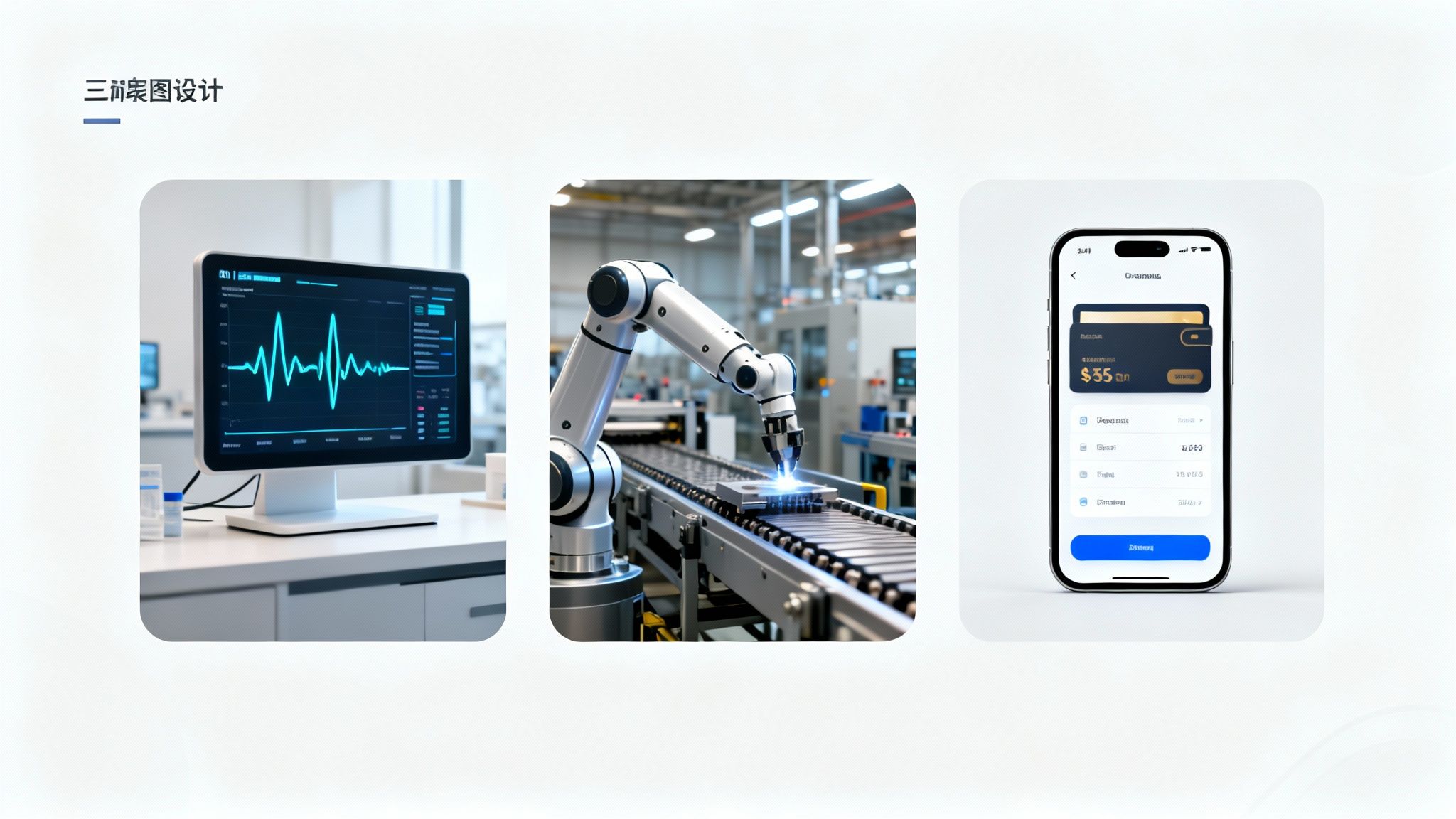 A futuristic cityscape with glowing data lines connecting buildings, representing interconnected industries.