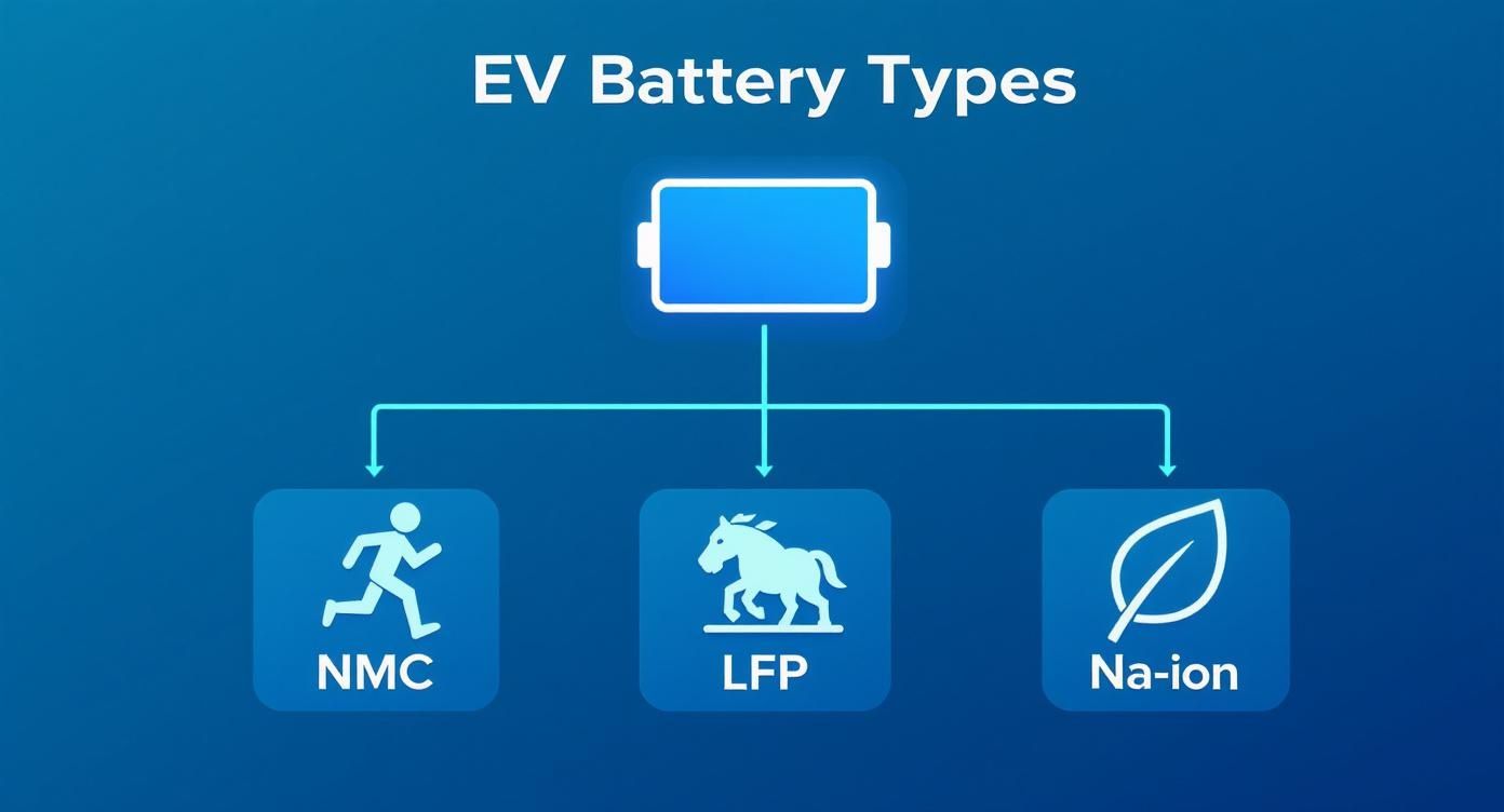 Infographic about electric vehicle battery technology
