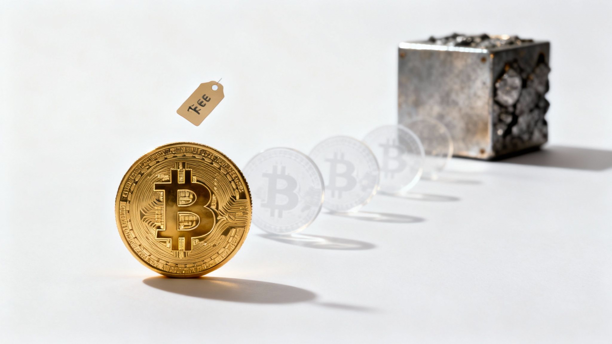 Illustration of Bitcoin blockchain blocks connected in a chain