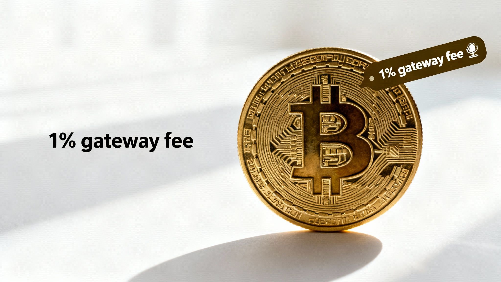 A digital illustration of Bitcoin transactions being processed through a payment gateway.