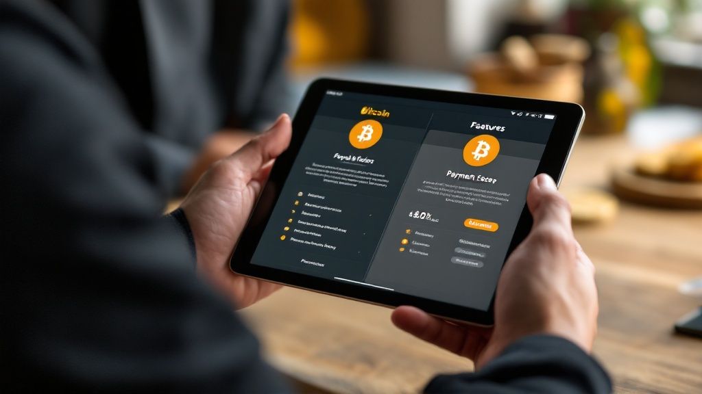 Setting up Bitcoin payments on a laptop