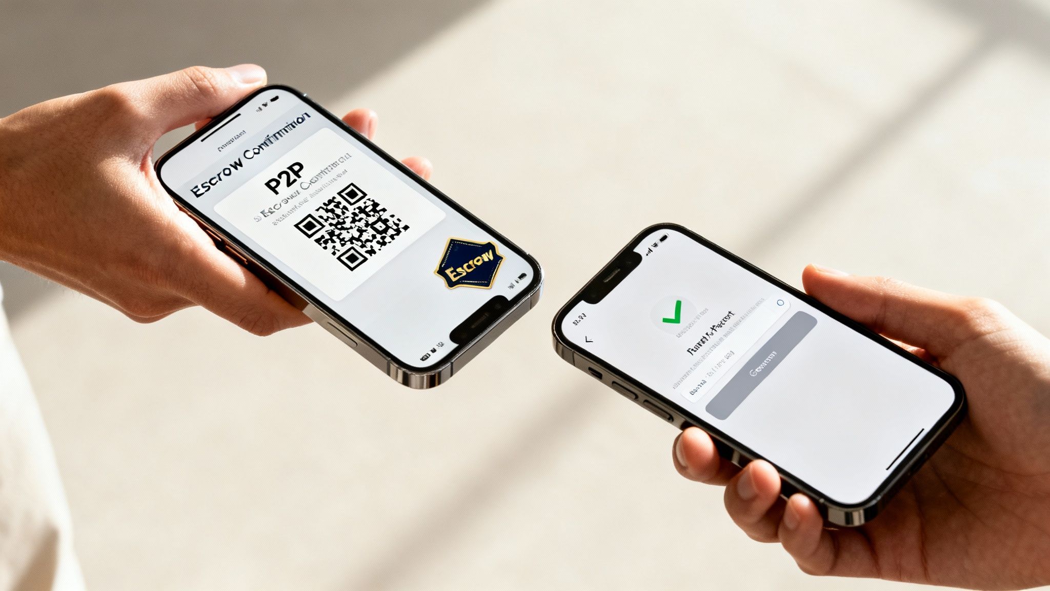 A visual representation of peer-to-peer transactions, with icons of people connected directly to each other around a central Bitcoin symbol.