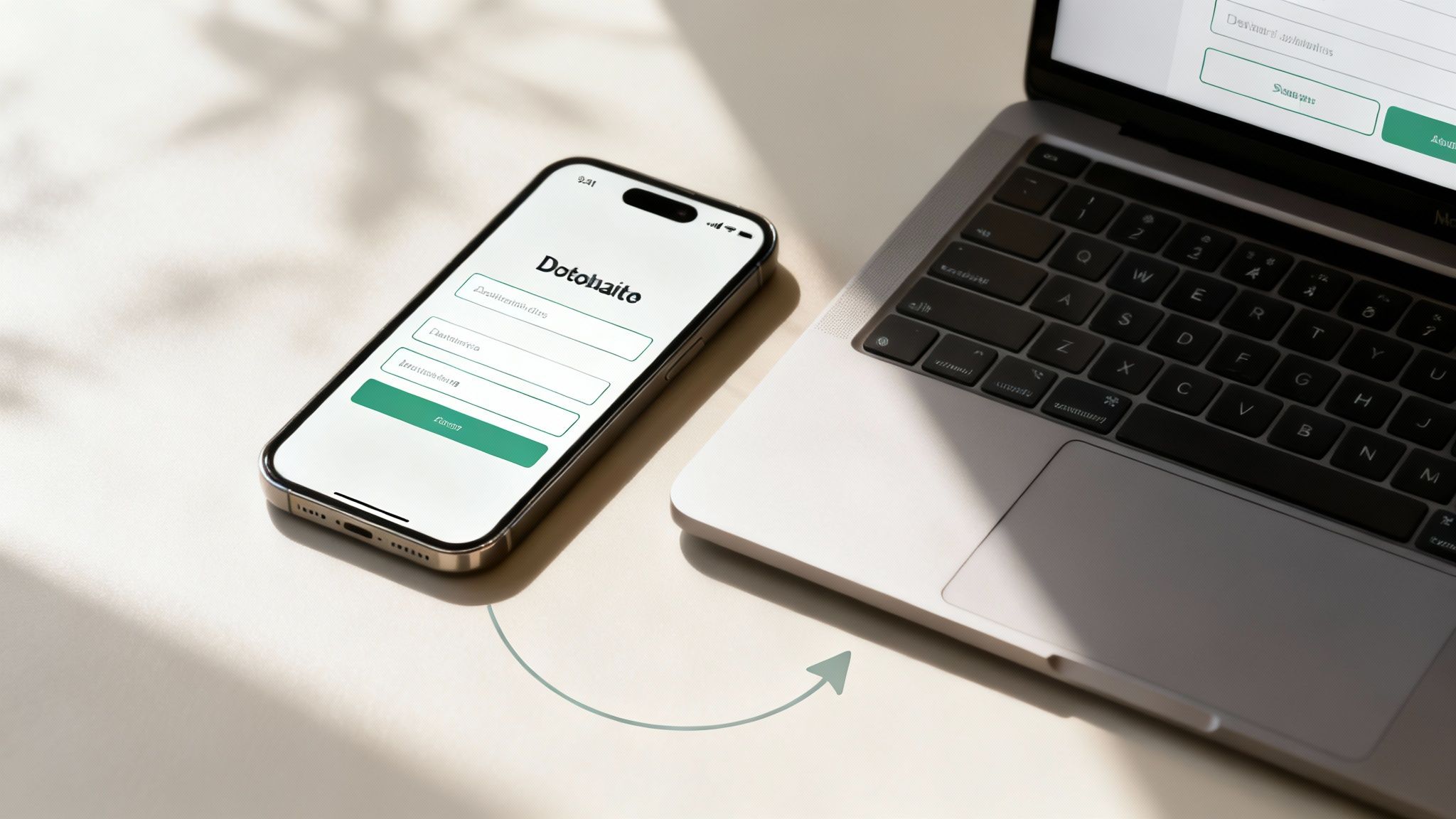 A person using multiple devices to interact with a nonprofit's donation page.