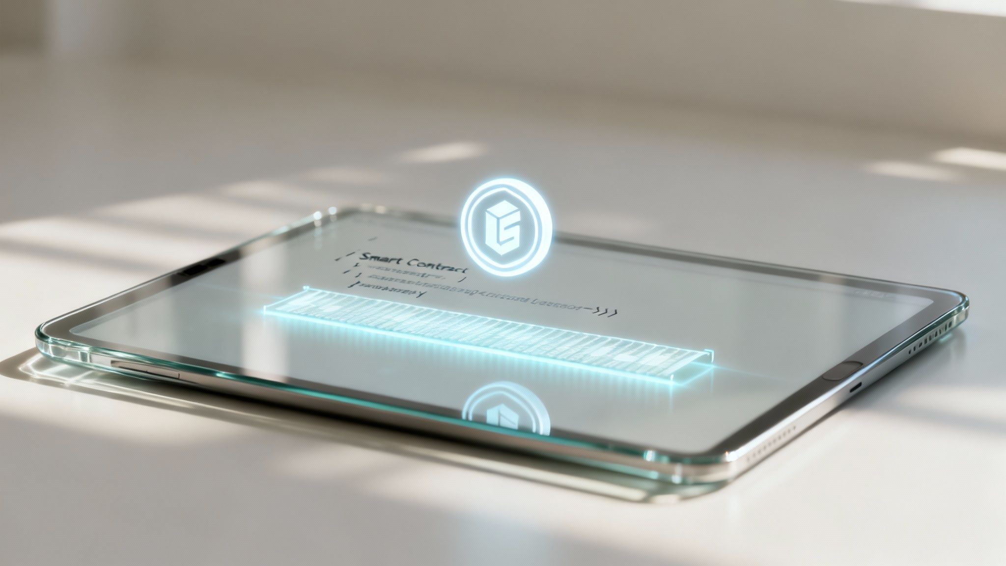 A diagram showing a large, secure blockchain with smaller tokens branching off it, symbolizing dependency.