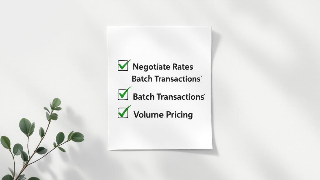 A person looking at a screen with a question mark, considering payment options.