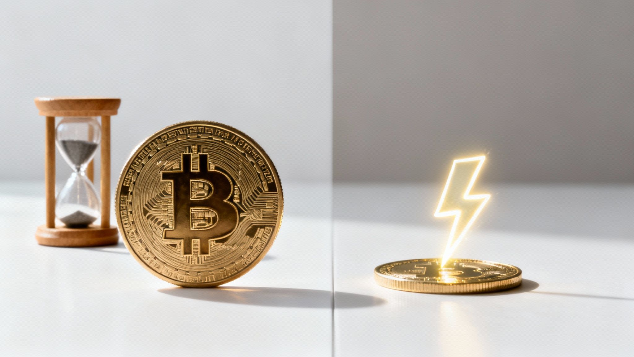 A visual representation of Bitcoin network fees and transaction speeds on a digital interface.