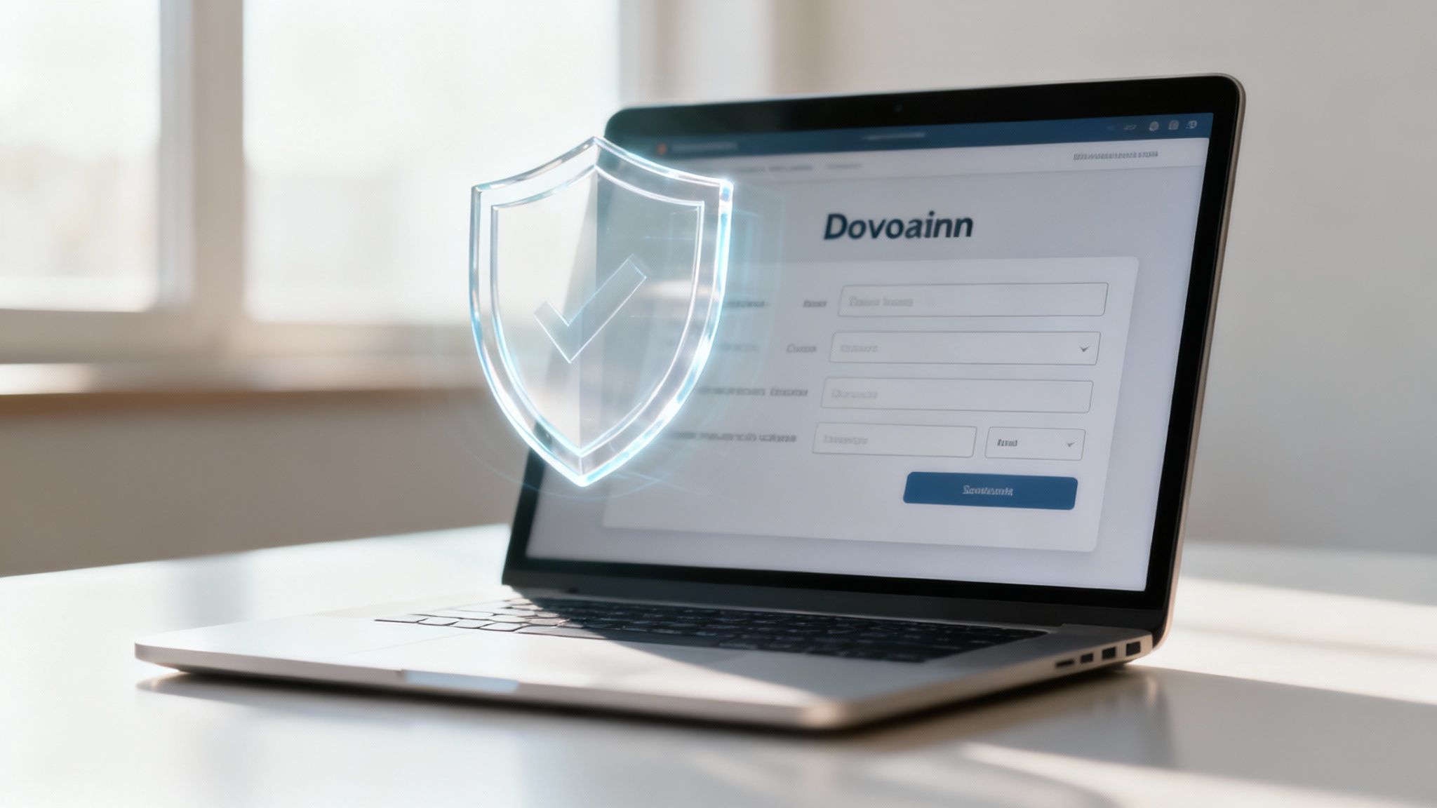 A person securely entering credit card details on a branded nonprofit donation form on a laptop.