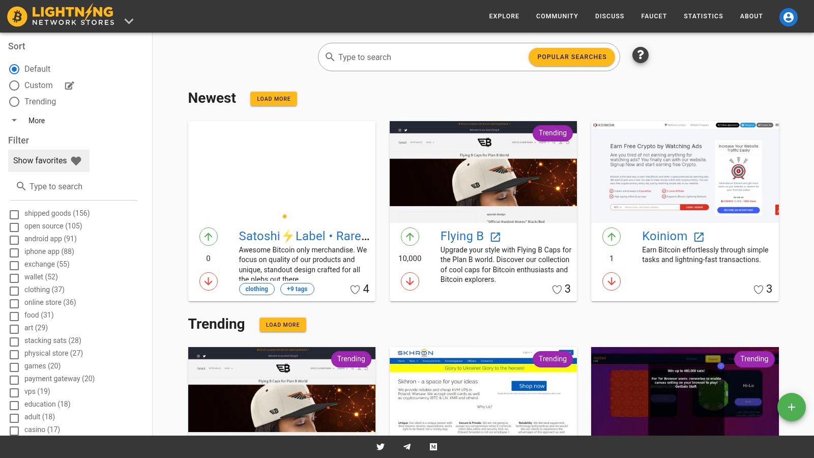 Lightning Network Stores Directory