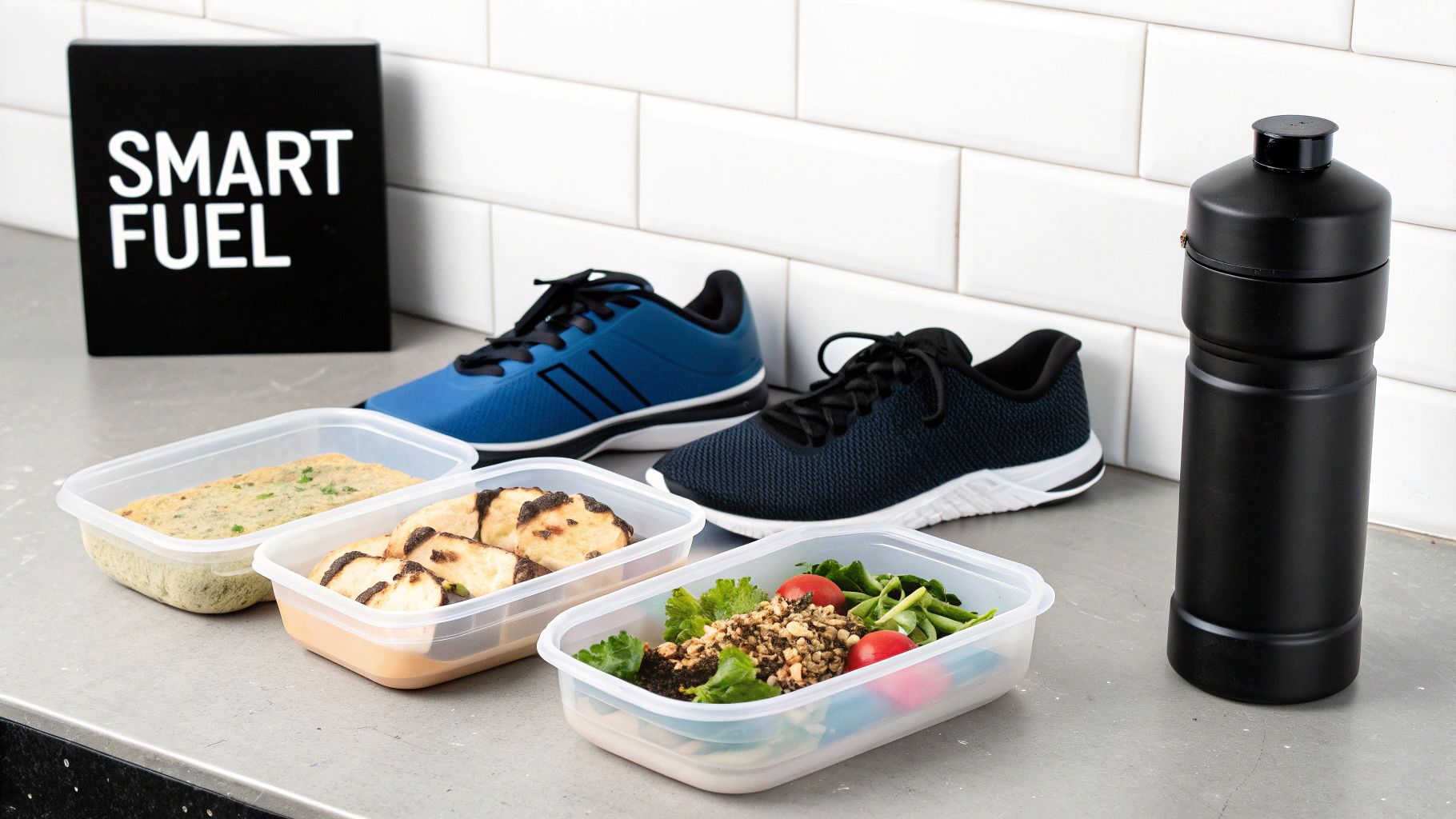 Man preparing a healthy meal in his kitchen