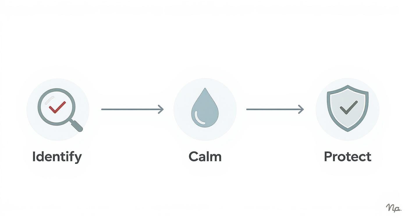 Infographic about how to get rid of redness