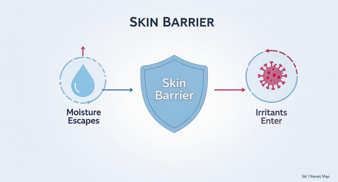 Infographic about best facial moisturizer for dry skin