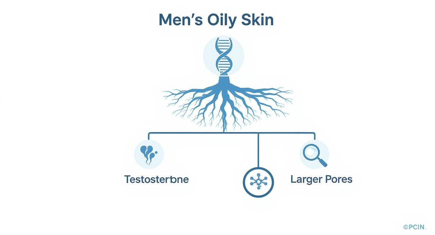 Infographic about face cream for oily skin men