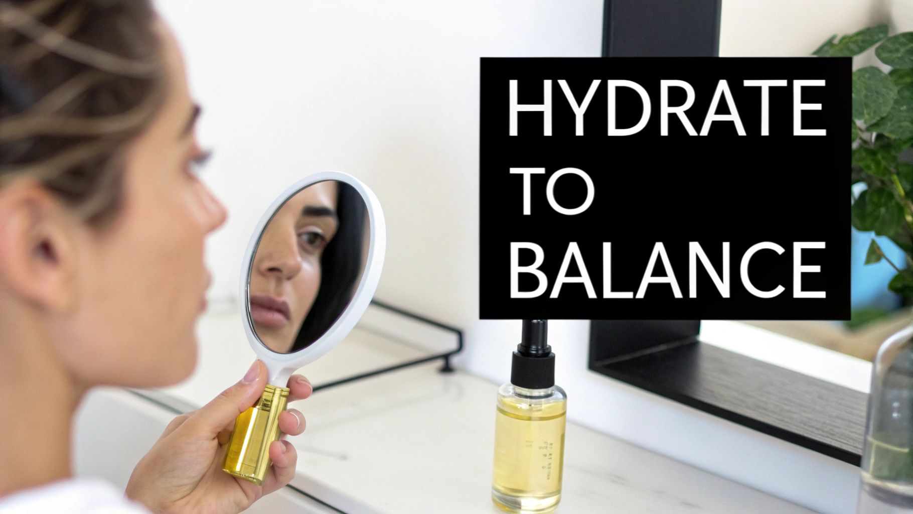 A person applying a face serum, illustrating the theme of skincare for oily skin.