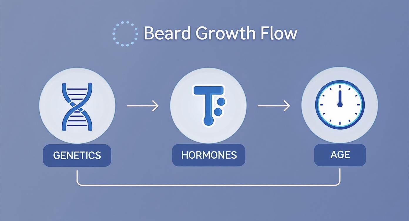 Infographic about how to make beard hair grow