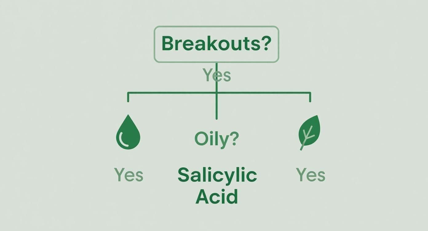 Infographic about salicylic acid face cream