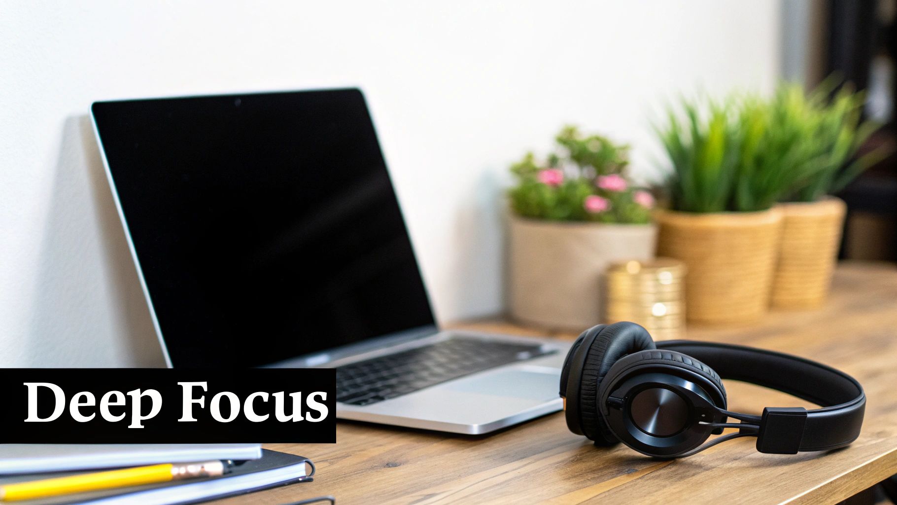 A person in deep work, focused at their desk.