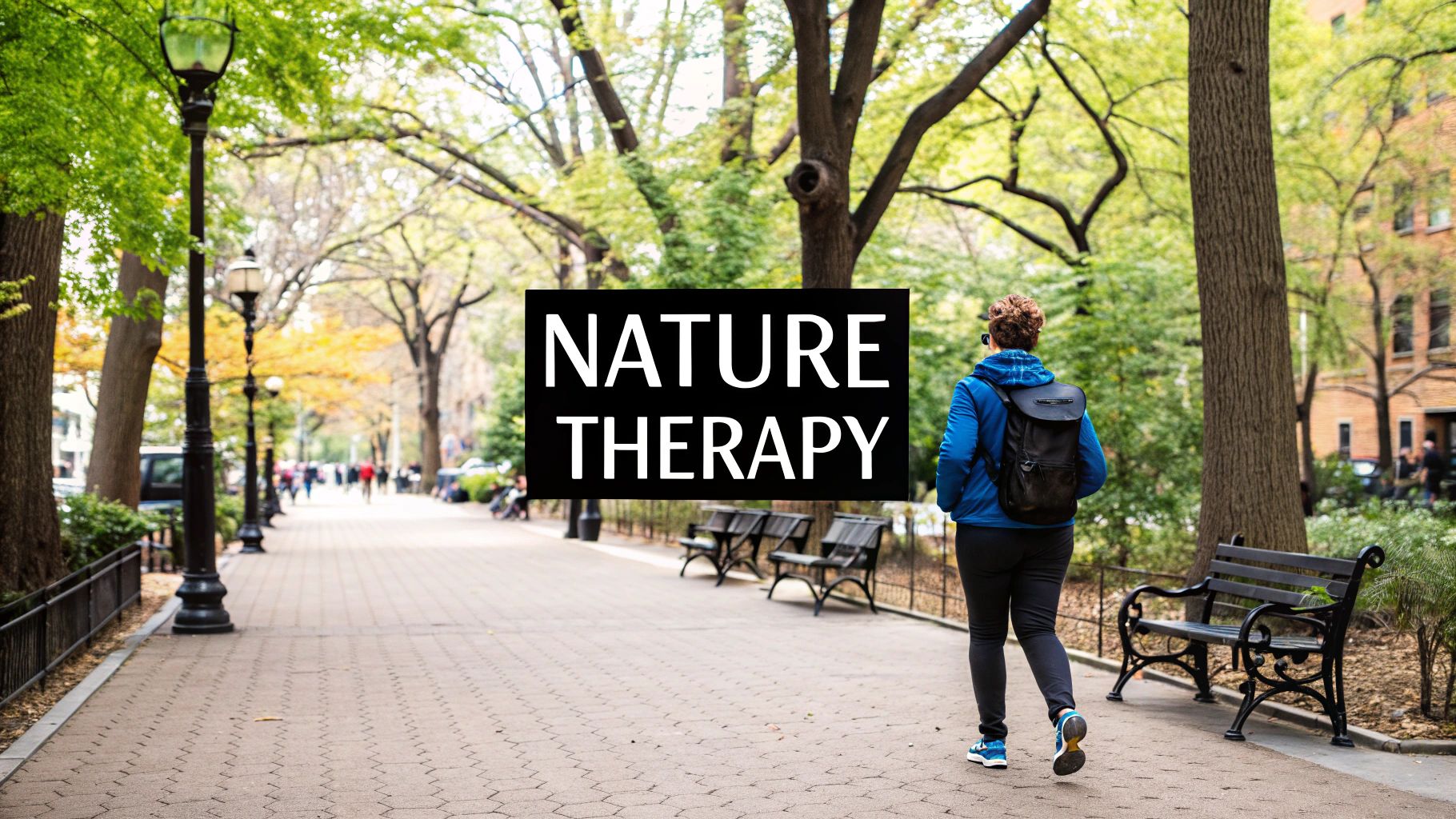 A man standing at the edge of a forest, breathing in the fresh air, using nature as a stress-relief tool.