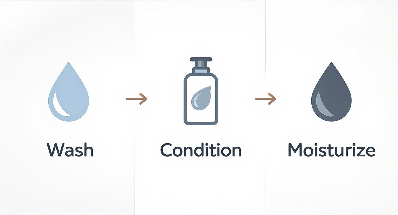 Infographic about how to soften beard hair