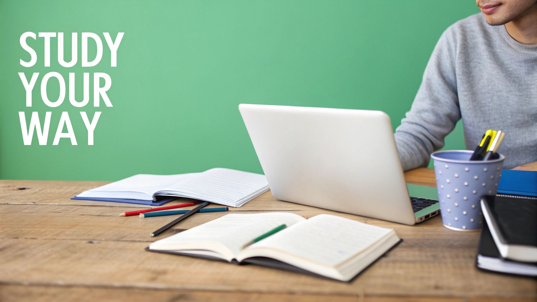 A midwifery student looking thoughtful while studying