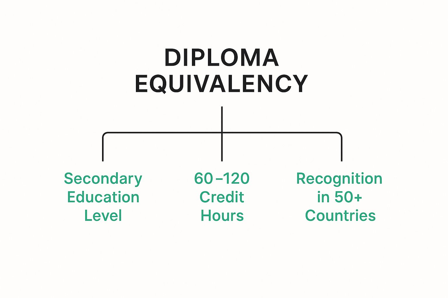 Infographic about what is a diploma equivalent to