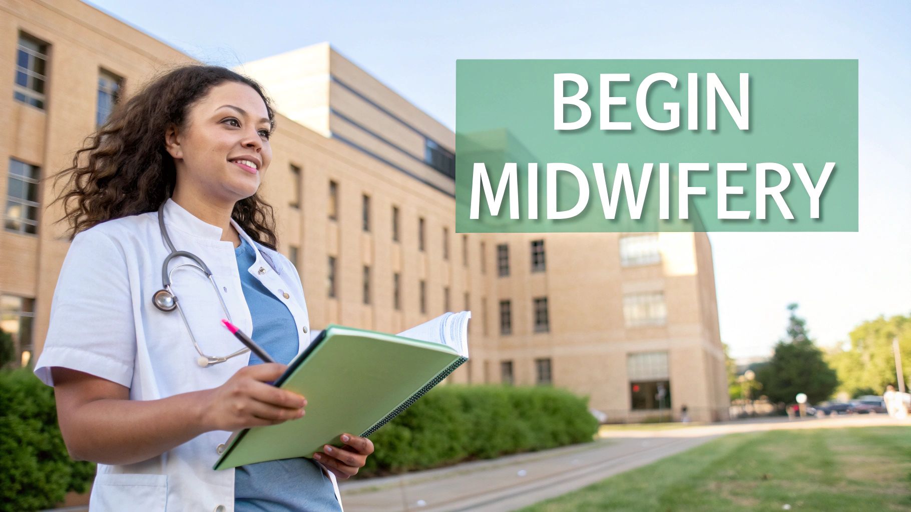 Midwives collaborating in a hospital setting