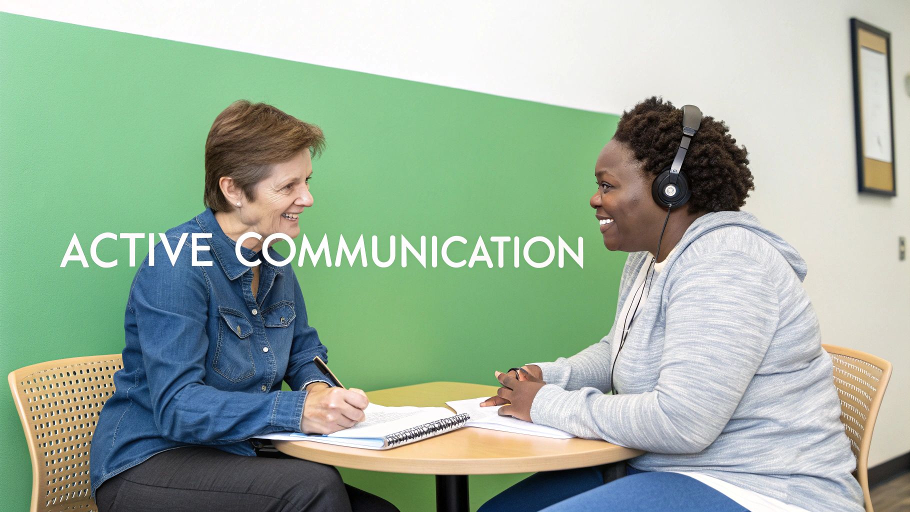 People in discussion