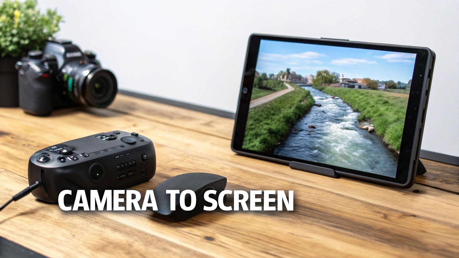 A diagram showing the video encoding workflow from a camera, through an encoder, over the internet, to a viewer's screen.