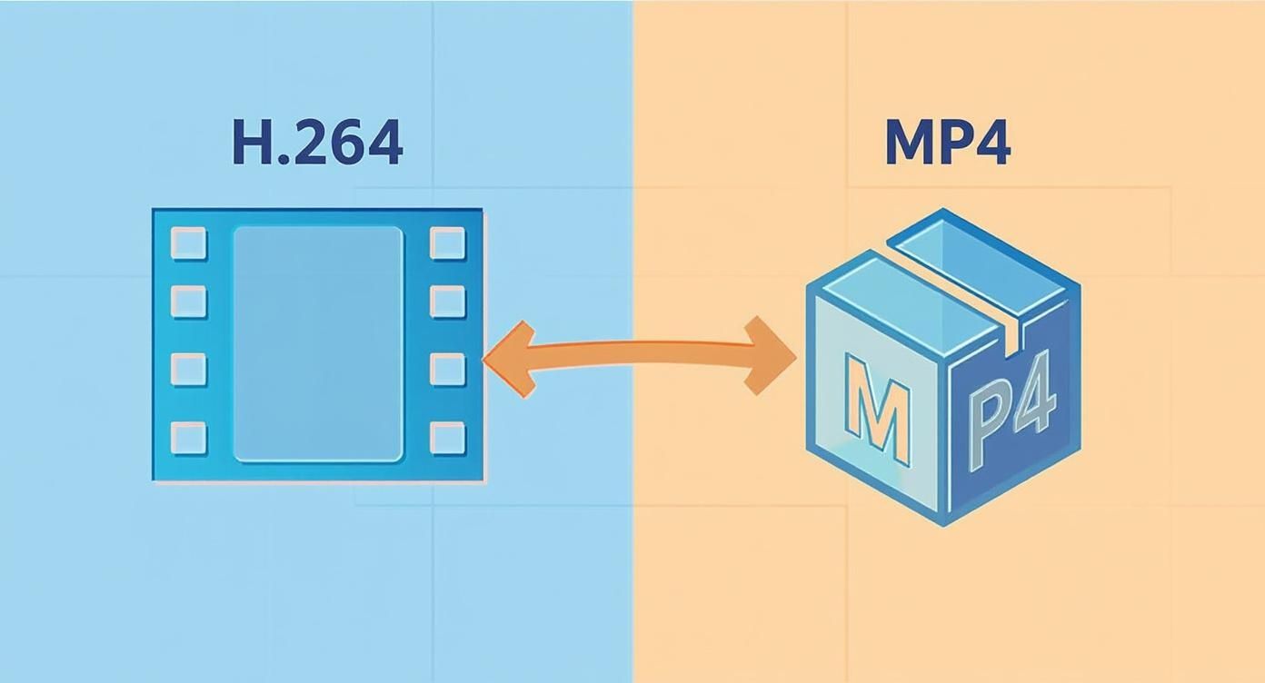 Infographic about h 264 vs mp4