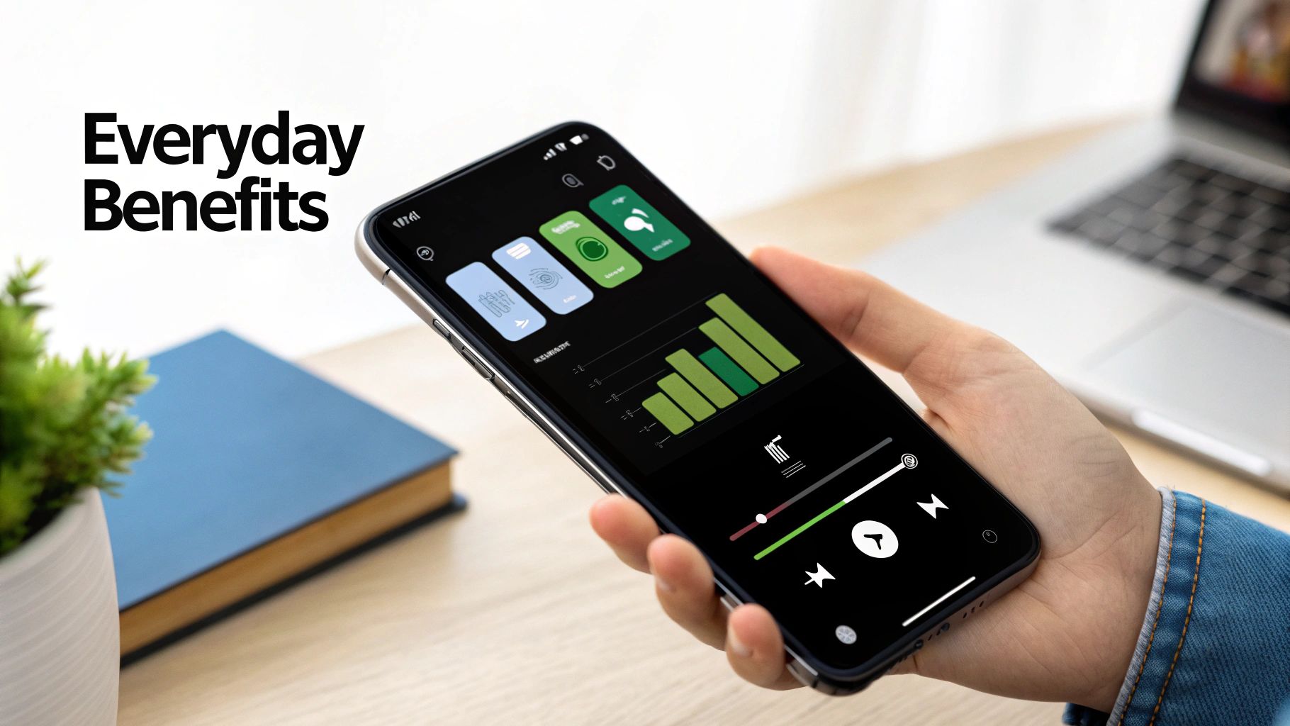 A person streaming a movie on their laptop in a cozy room.