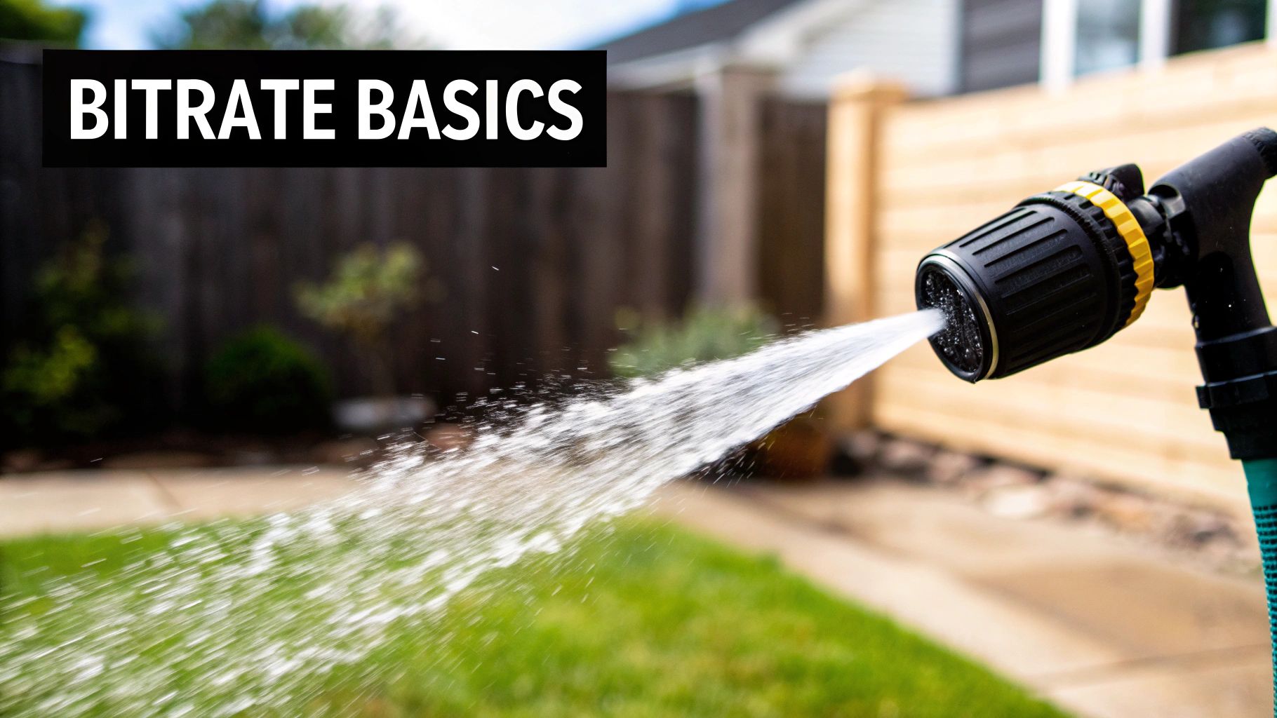 A digital illustration showing abstract data streams flowing from a server to a user's device, representing the transfer of video information.