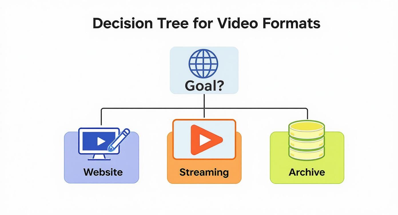 Infographic about best video format
