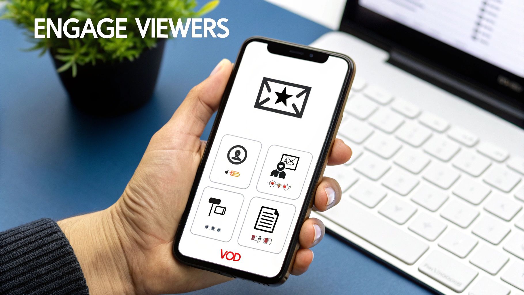 Woman relaxing and watching a video on a tablet