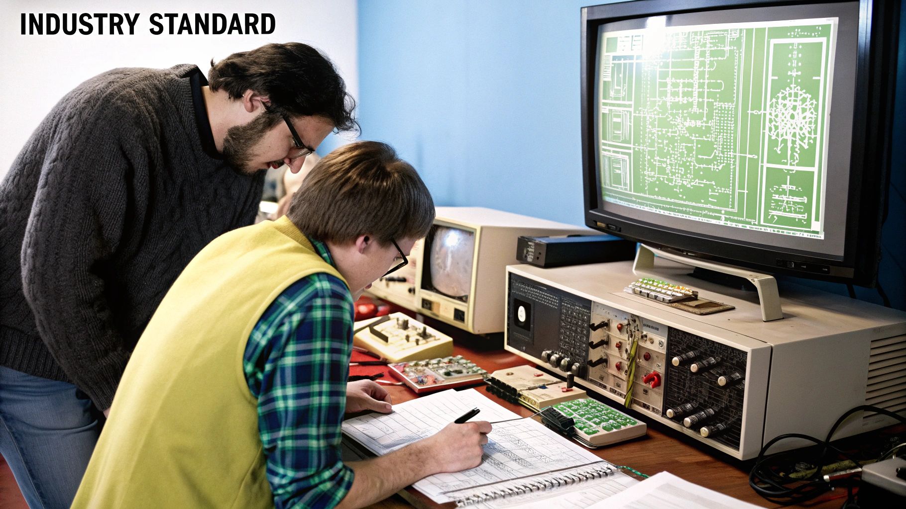 A collage of various screens showing video content, representing the widespread use of H.264.