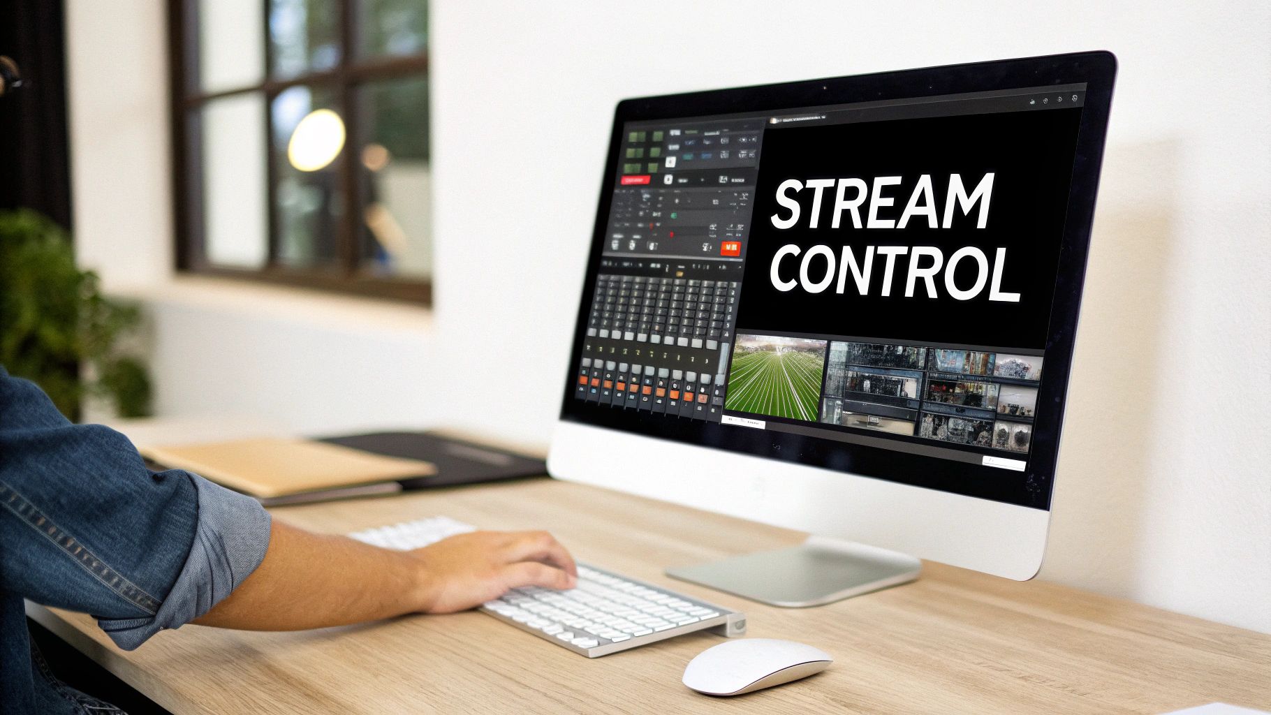 Diagram showing a video signal being encoded into multiple bitrates for streaming