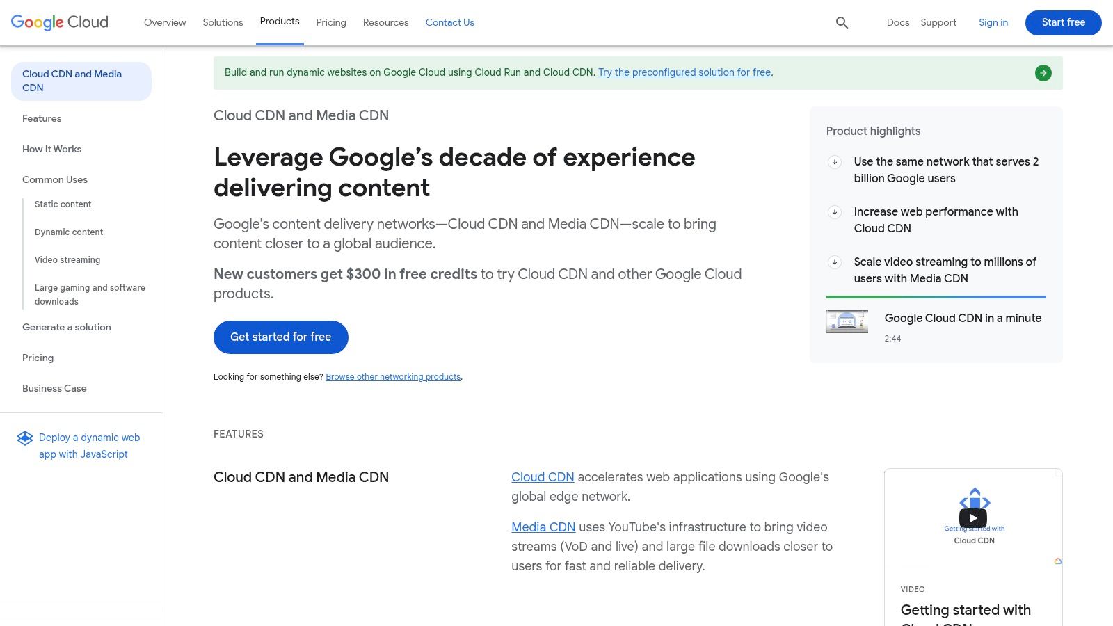 Google Cloud — Media CDN (and Cloud CDN)