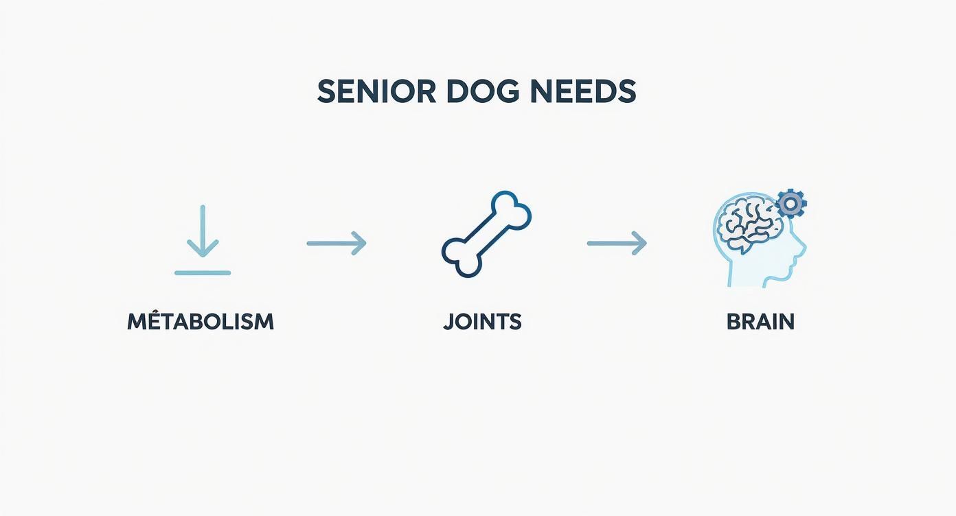 Infographic about best diet for older dogs