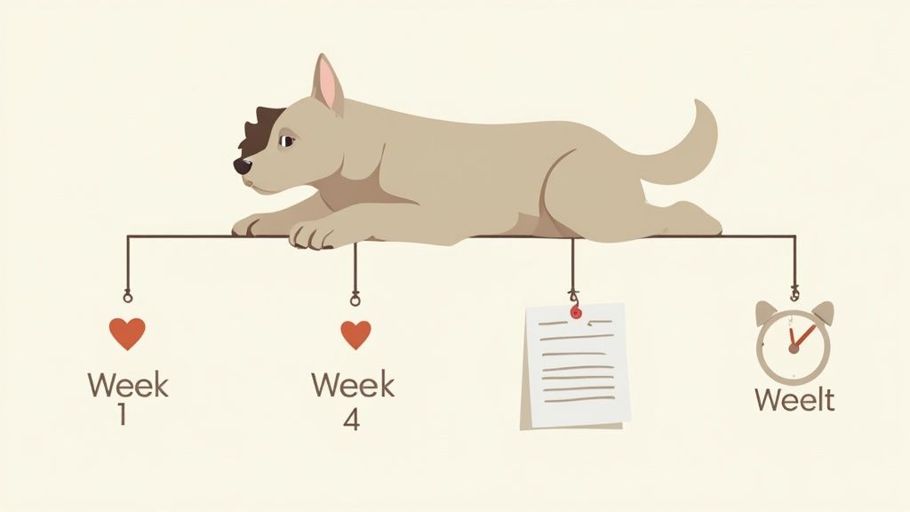 A dog peacefully sleeping on a comfy bed, conveying a sense of calm and safety.