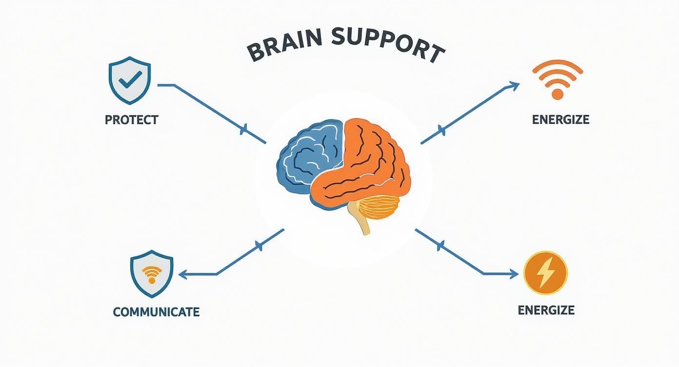 Infographic about best cognitive supplements for dogs