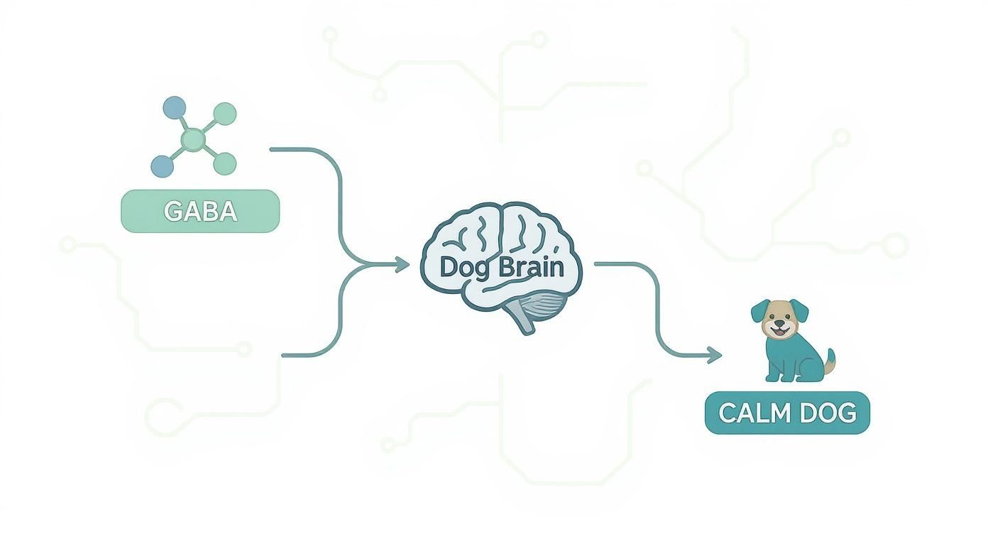 Infographic about natural calming supplements for dogs