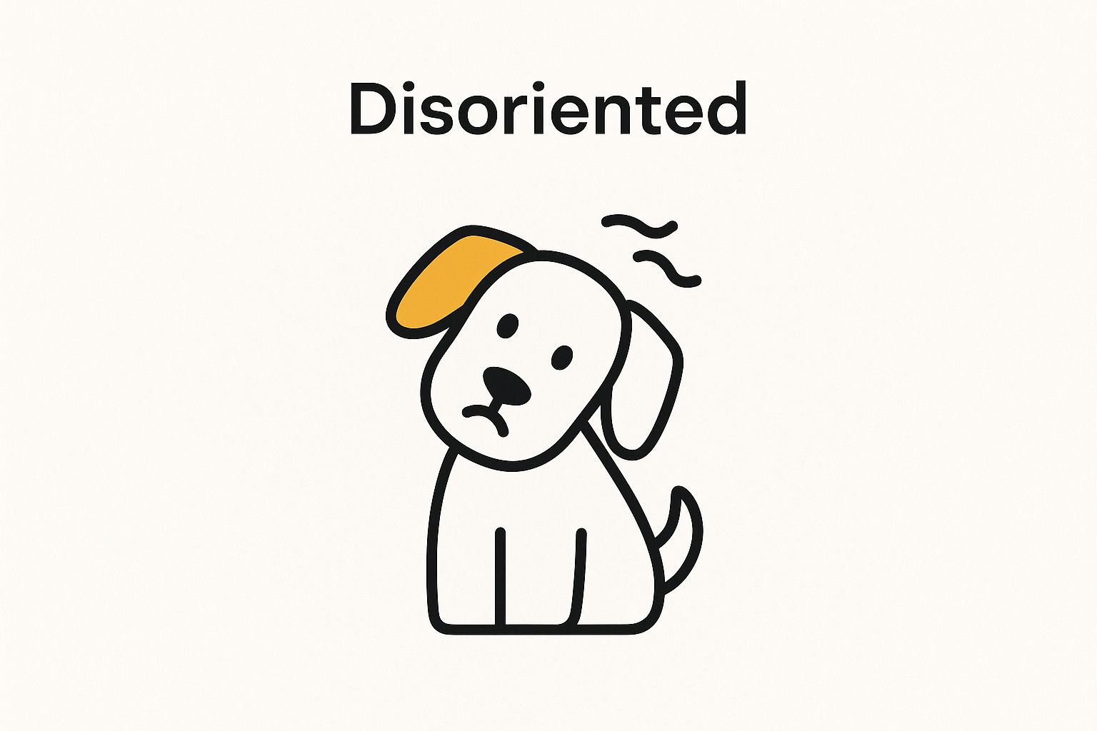 Infographic about vestibular disease in older dogs