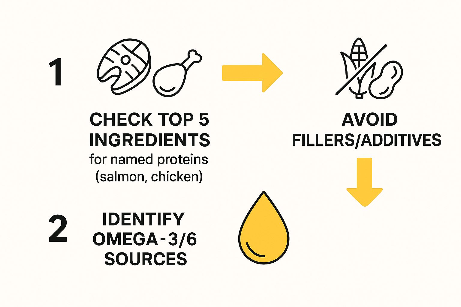 Infographic about dog food reduce shedding