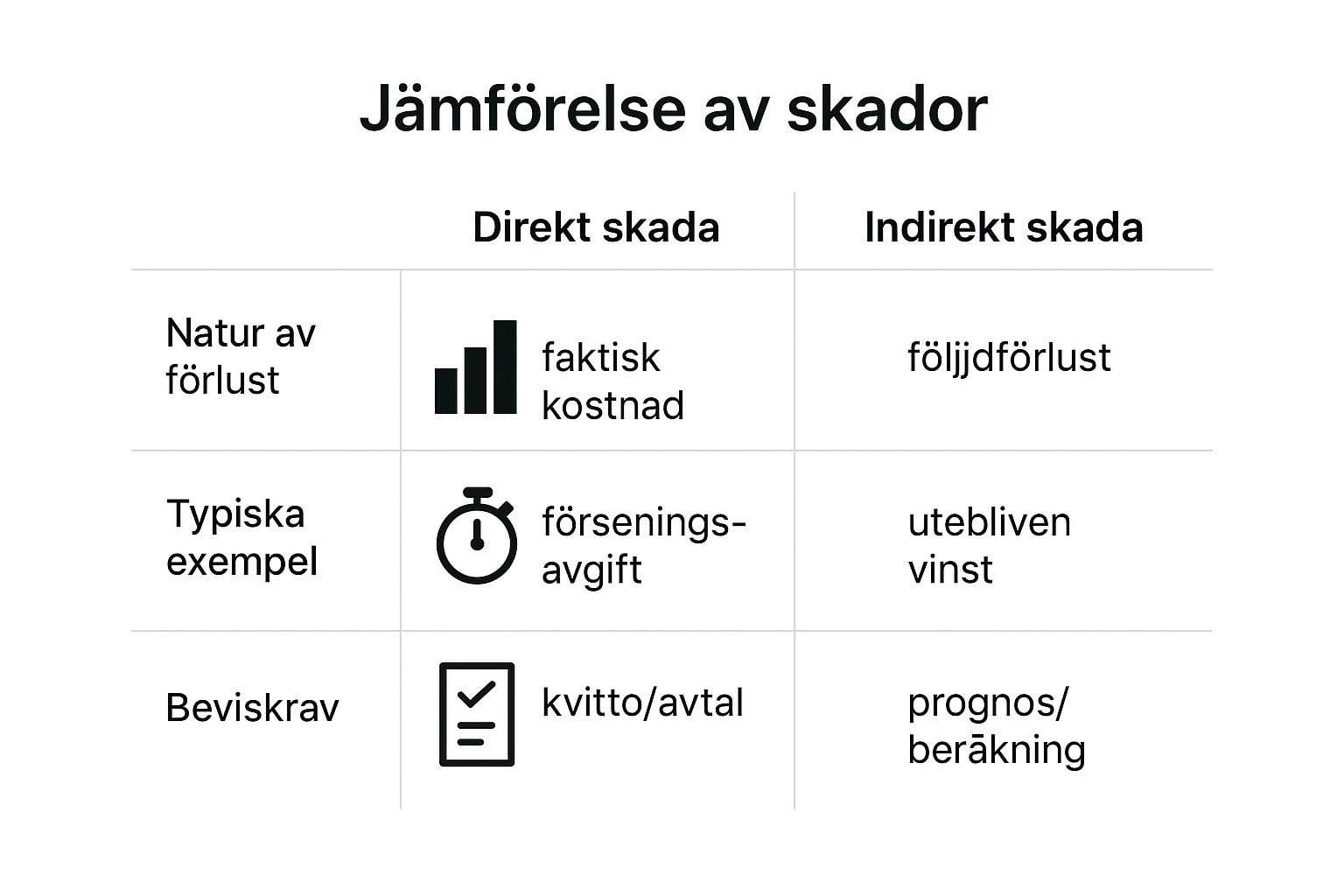 Behöver du trygg och personlig juridisk hjälp? Jurist Stöd erbjuder professionell juridisk rådgivning. Våra erfarna jurister hjälper dig med familjerätt, affärsrätt och allmän juridik. Vi står vid din sida när du behöver rättssäkerhet, expertis och engagemang. Boka rådgivning idag! Kontakta oss på info@juriststod.se - Skadestånd vid avtalsbrott