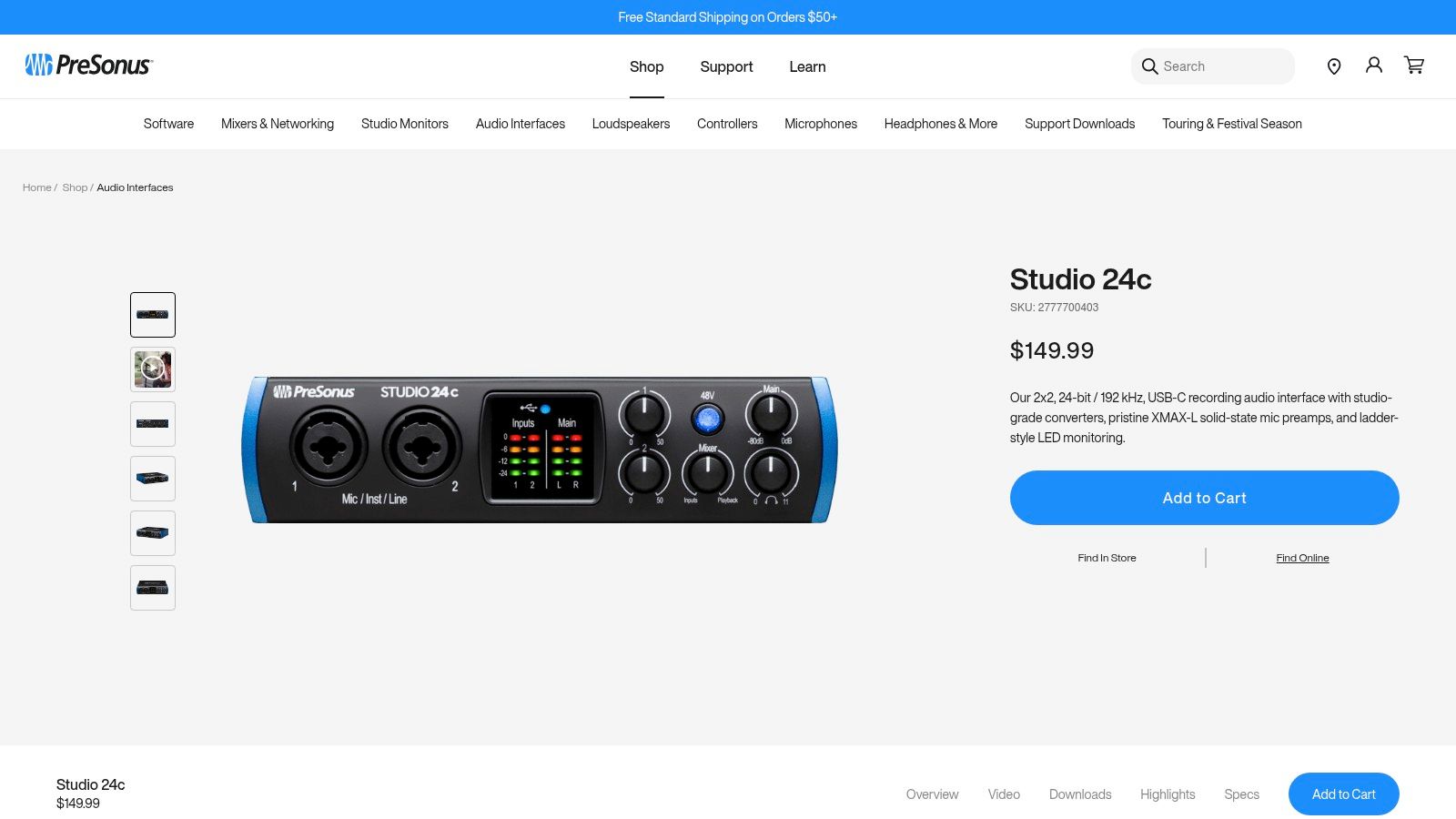 PreSonus Studio 24c