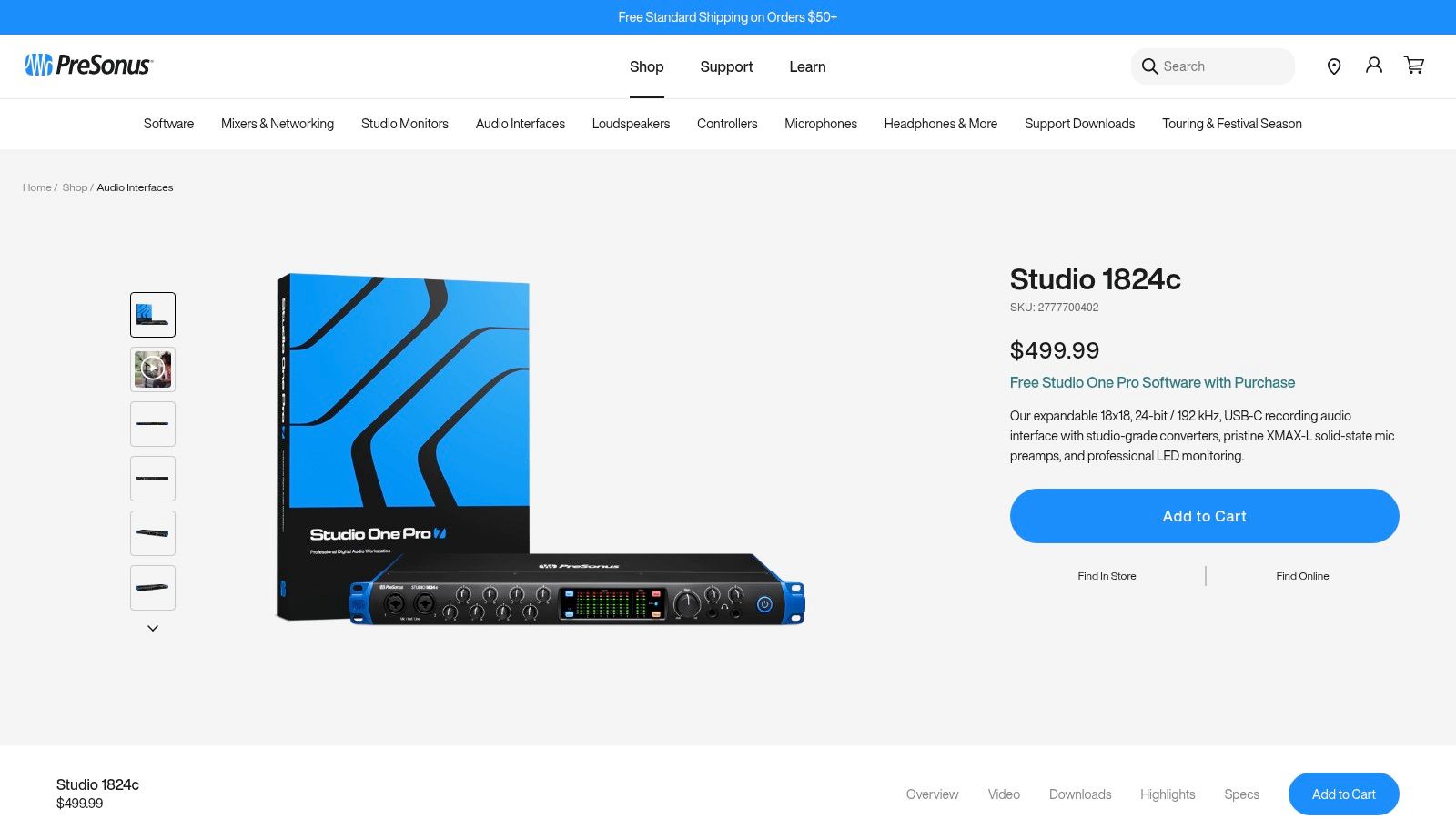 PreSonus Studio 1824c