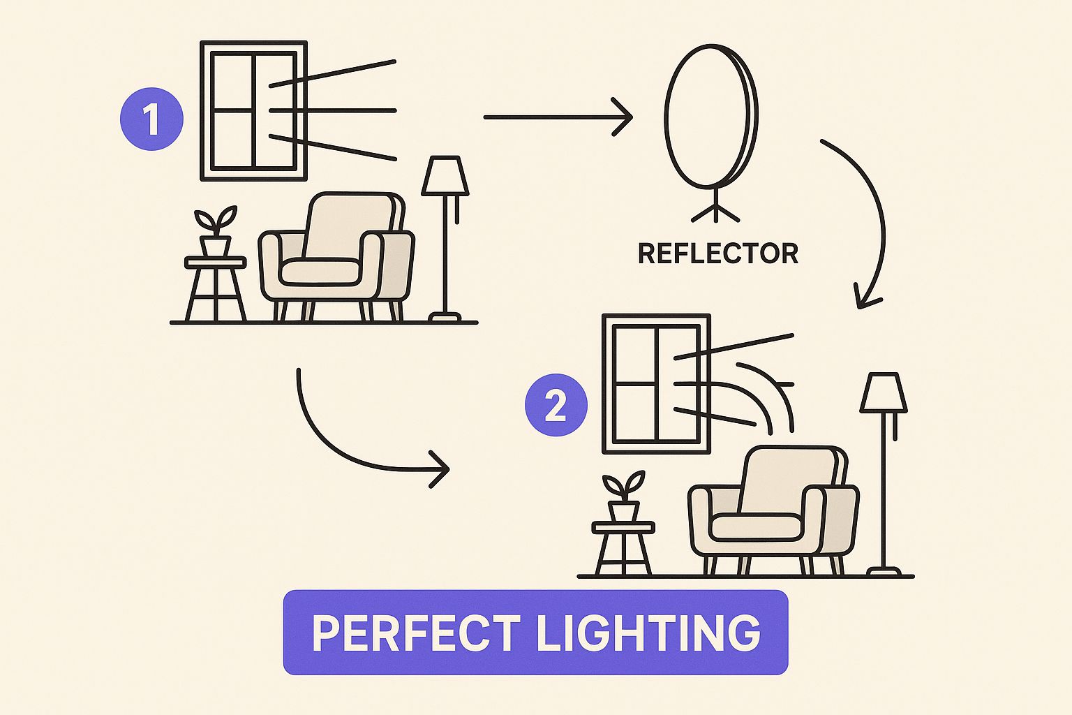 Infographic about how to take a headshot at home