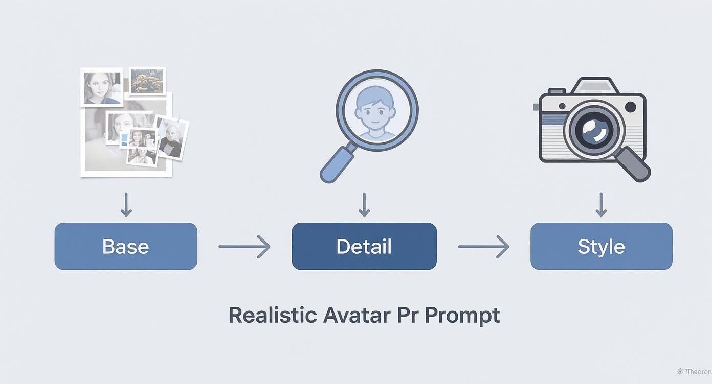 Infographic about create a realistic avatar