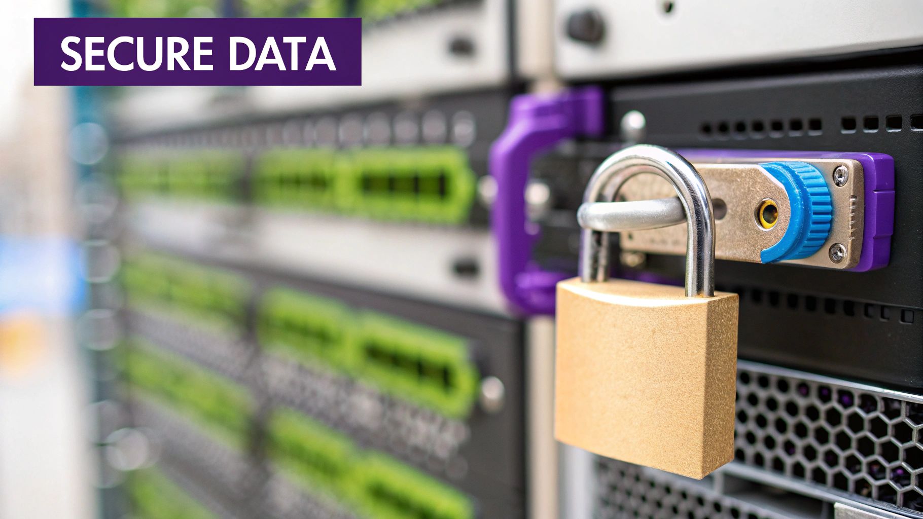 A secure lock icon overlaid on a digital background, symbolizing customer data protection.