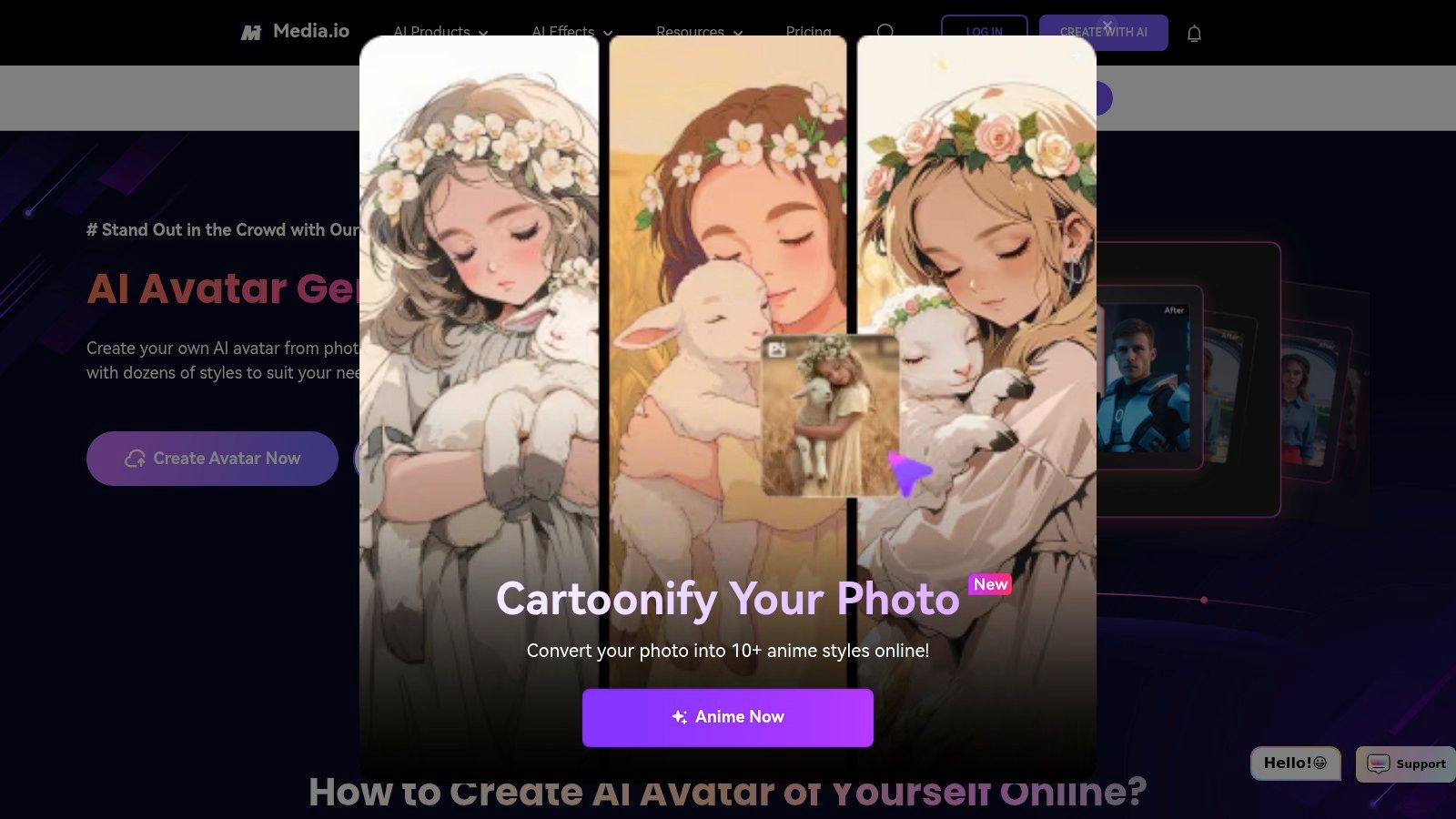 Media.io AI Avatar Generator